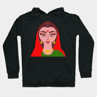 Indian Women Graphic Design Hoodie